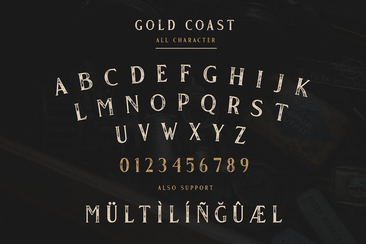 Beispiel einer Gold Coast Regular-Schriftart